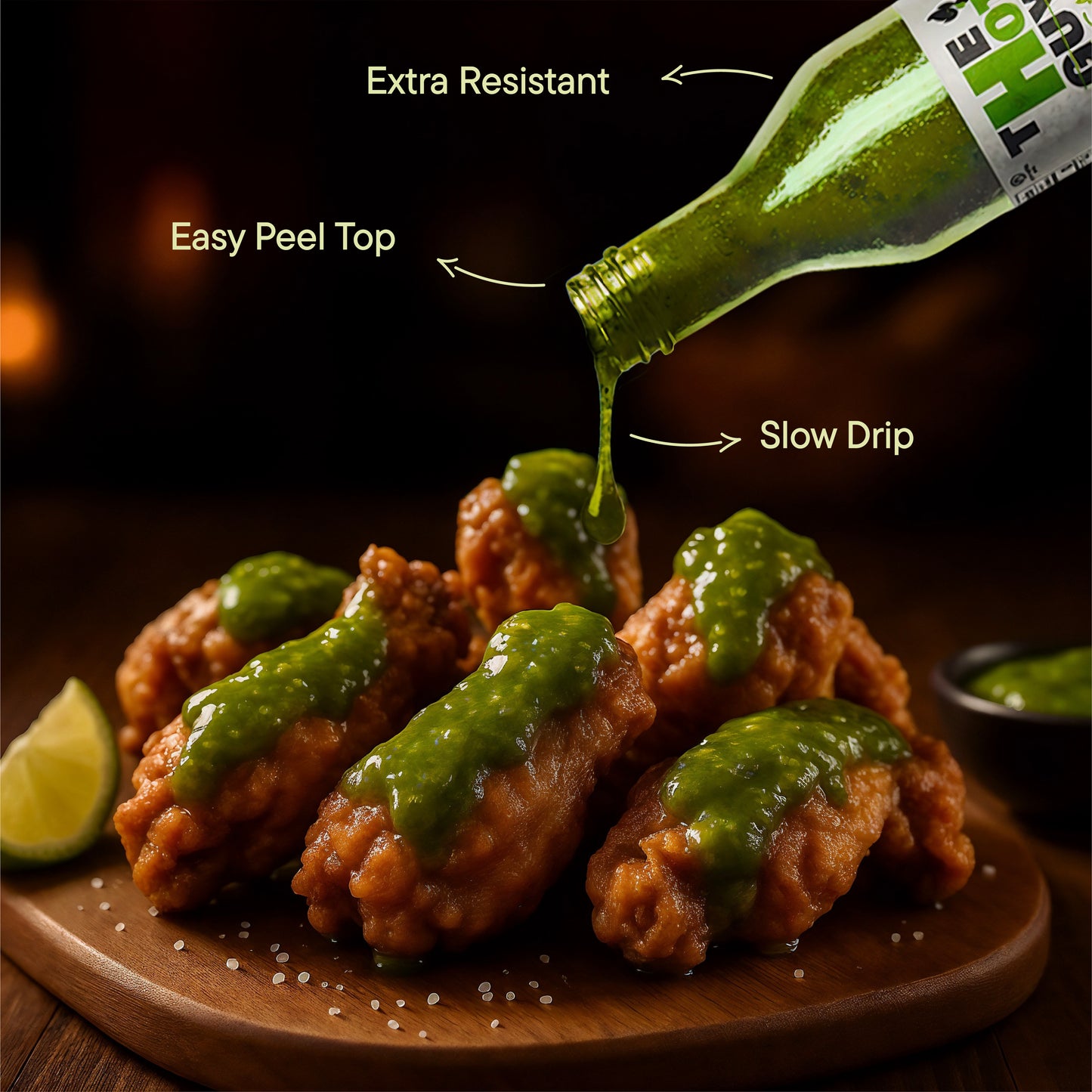 Jalapeno Hot Sauce 5oz- Jalapeño Spicy Hot Sauce Made From Jalapeno Peppers Ideal For Dipping - Green Spicy Sauce - Dipping Chili Sauce - Jalapeño Chili Salsa